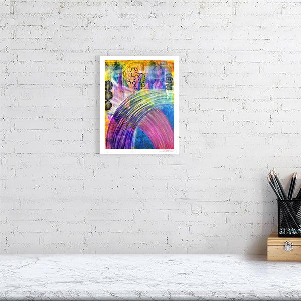 Abstract acrylic painting - Currents of Thought | Abstract Vertical Art Print | Premium Wall Art for Living Room & Office