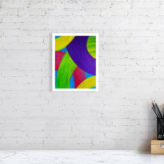 Abstract acrylic painting - Ballet of Ribbons | Abstract Vertical Art Print | Premium Wall Art for Living Room & Office