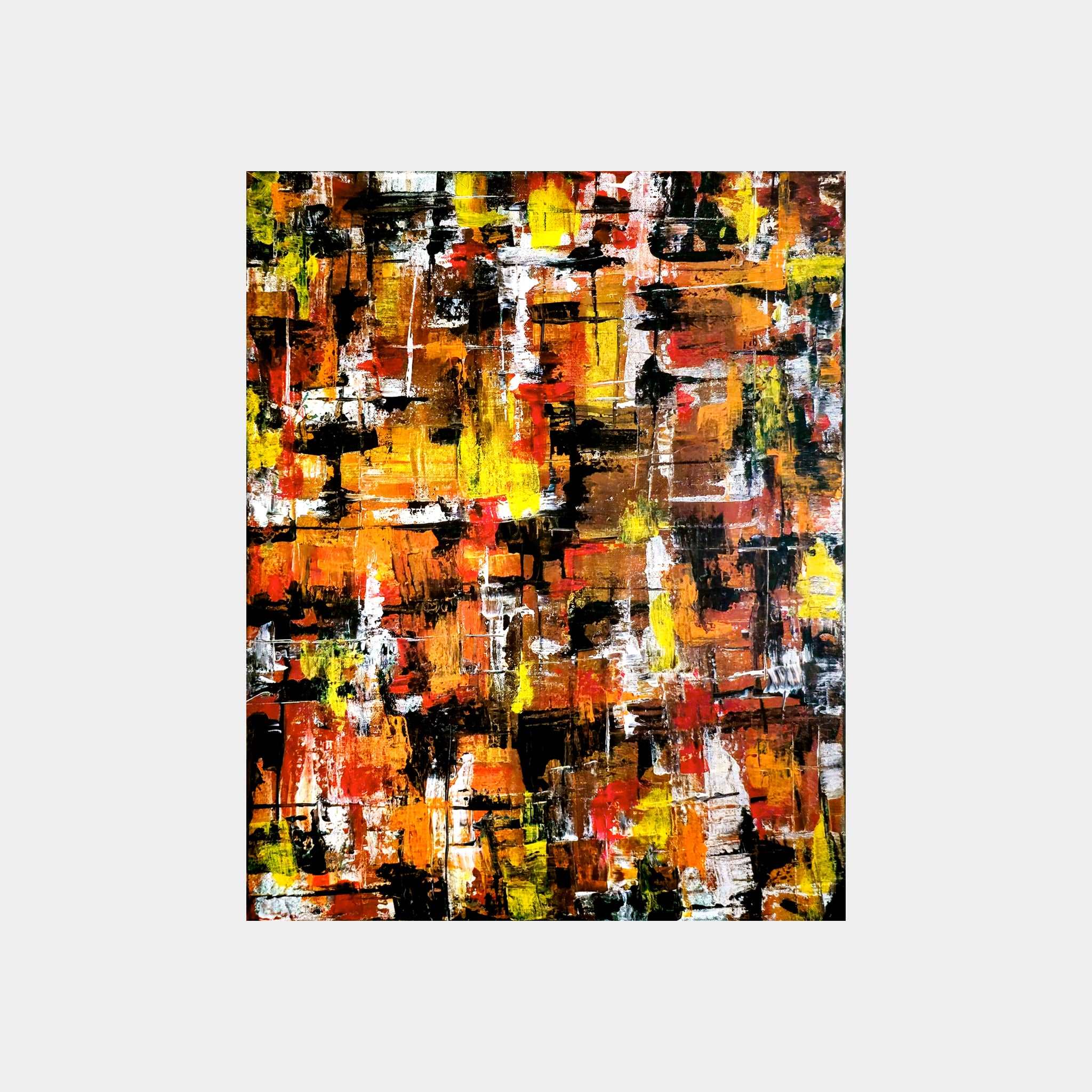Abstract acrylic painting - "Aligning with Chaos" - Original Handmade Canvas Painting