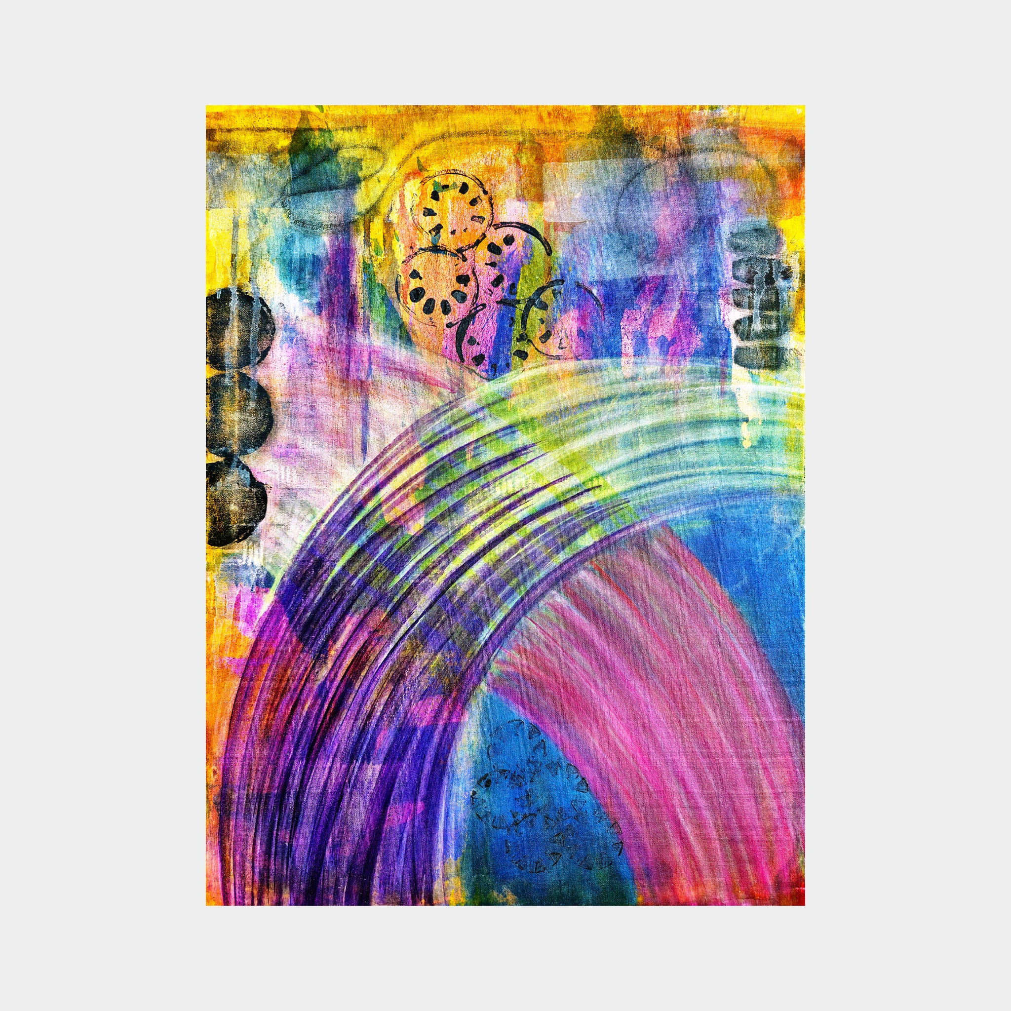 Abstract acrylic painting - "Currents of Thought" - Original Handmade Canvas Painting