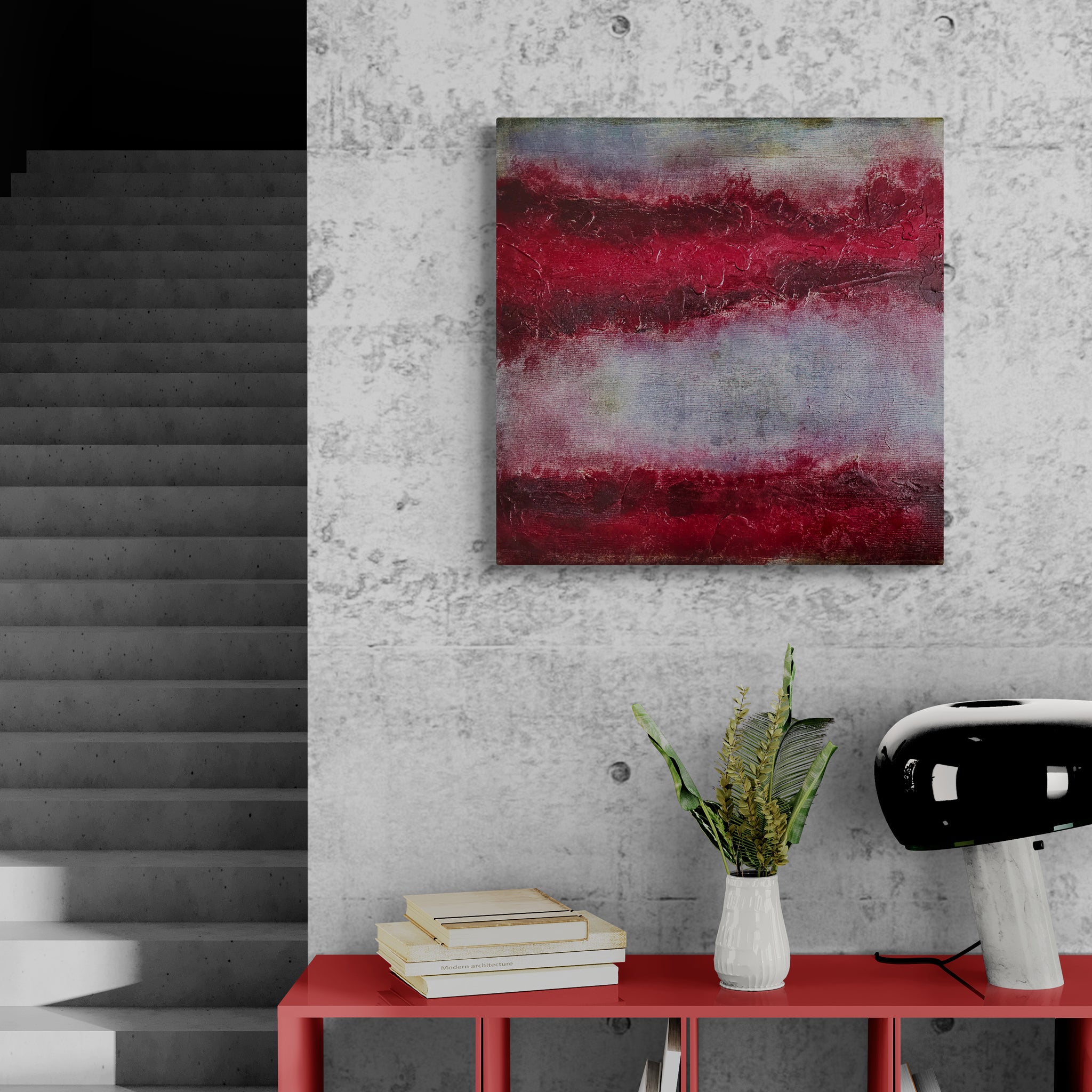 Abstract acrylic painting - "Torn Asunder" - Original Handmade Canvas Painting