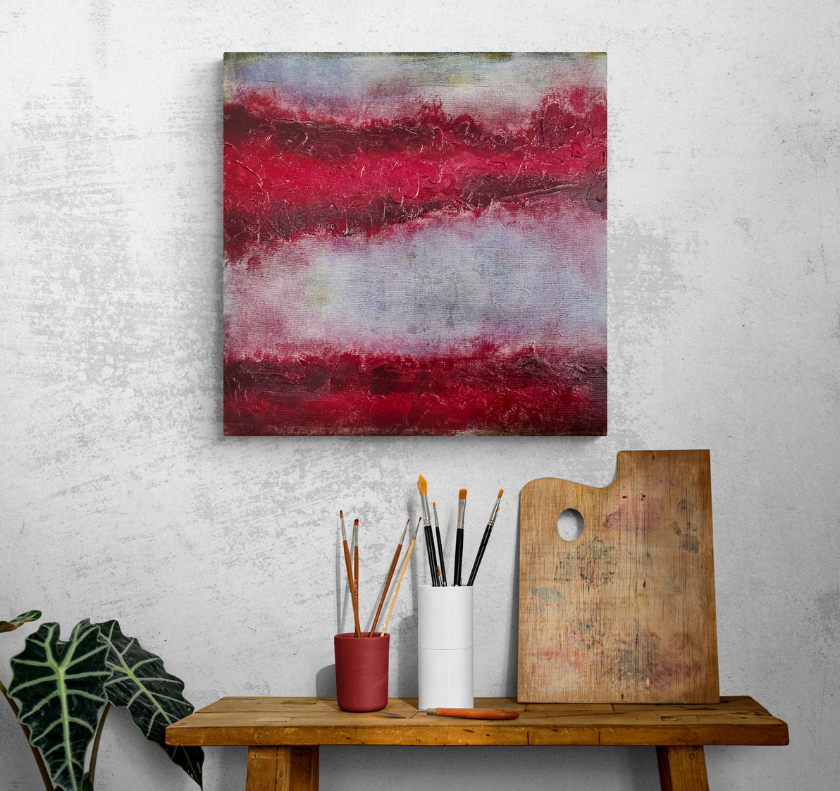 artists-side-table-with-brushes-and-palette