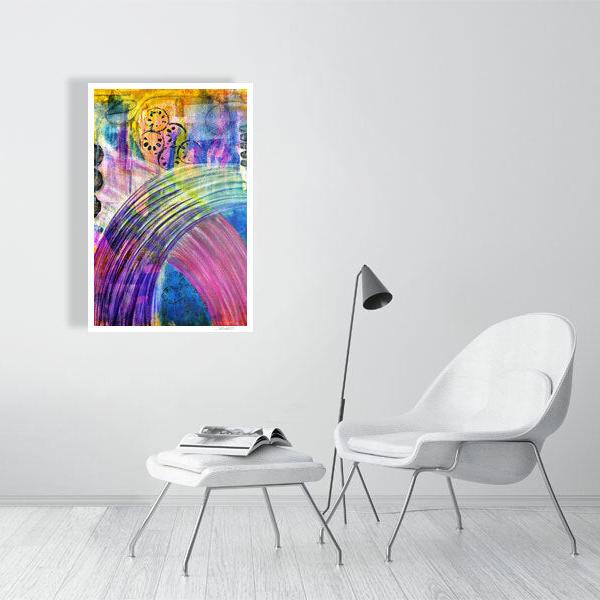 Abstract acrylic painting - Currents of Thought | Abstract Vertical Art Print | Premium Wall Art for Living Room & Office