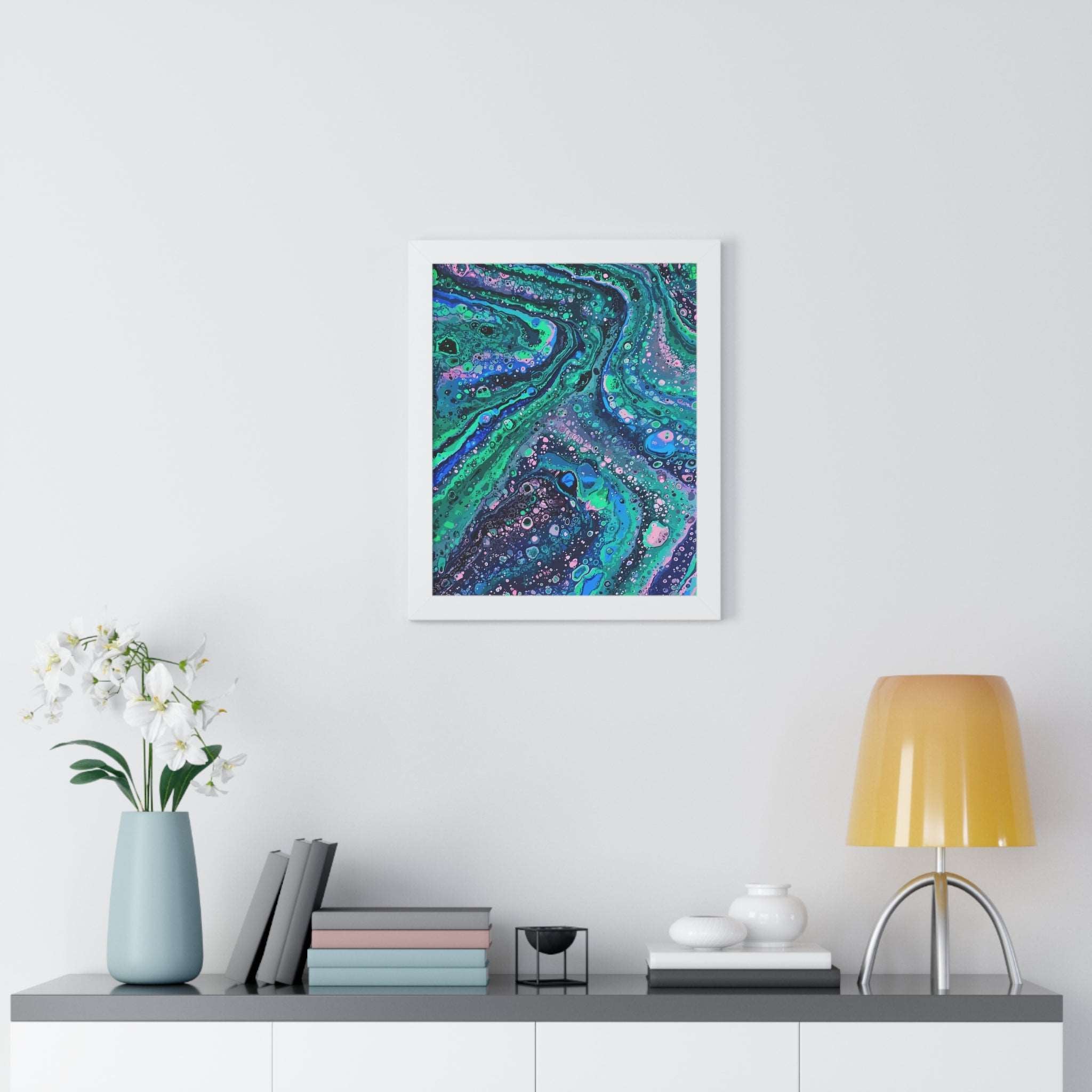 Chemical Confluence Framed Art Print (Vertical) - Brian P Artwork 