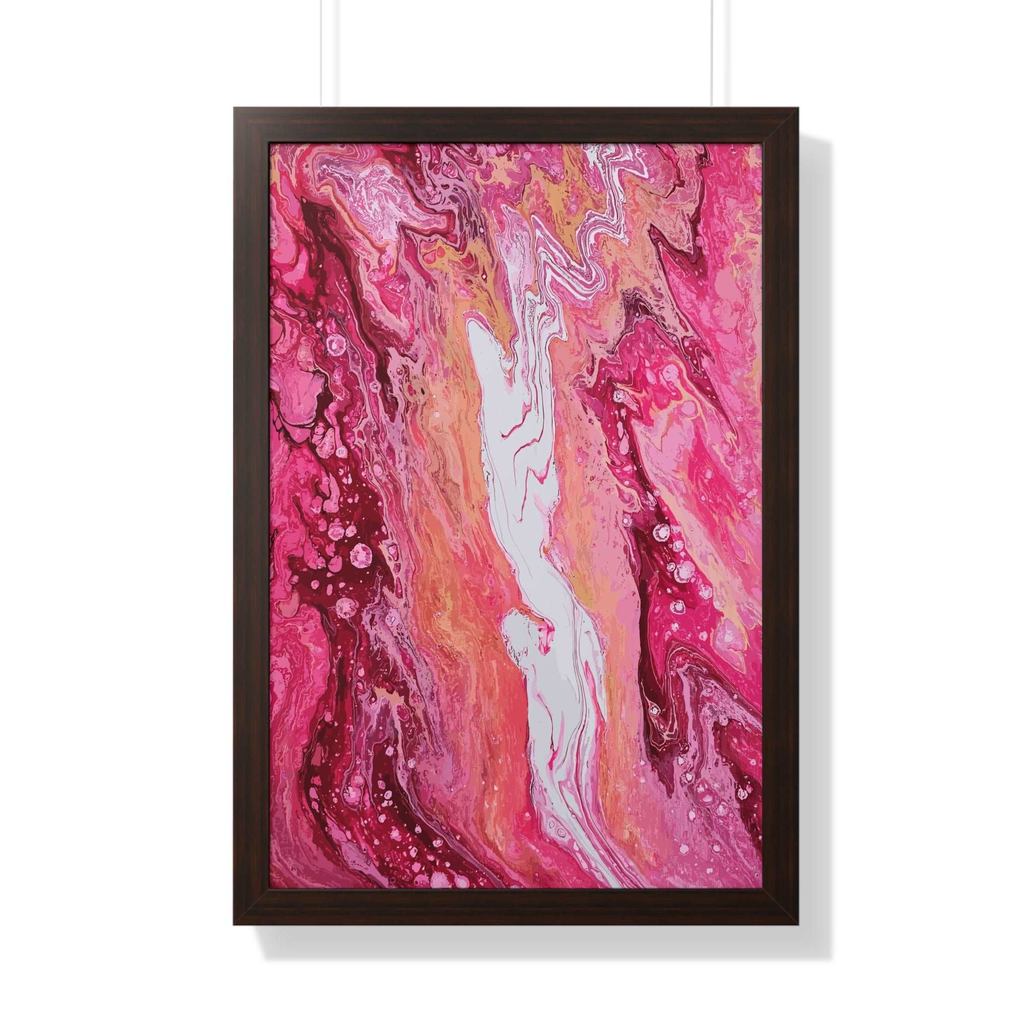 Love Cascading Framed Art Print (Vertical)