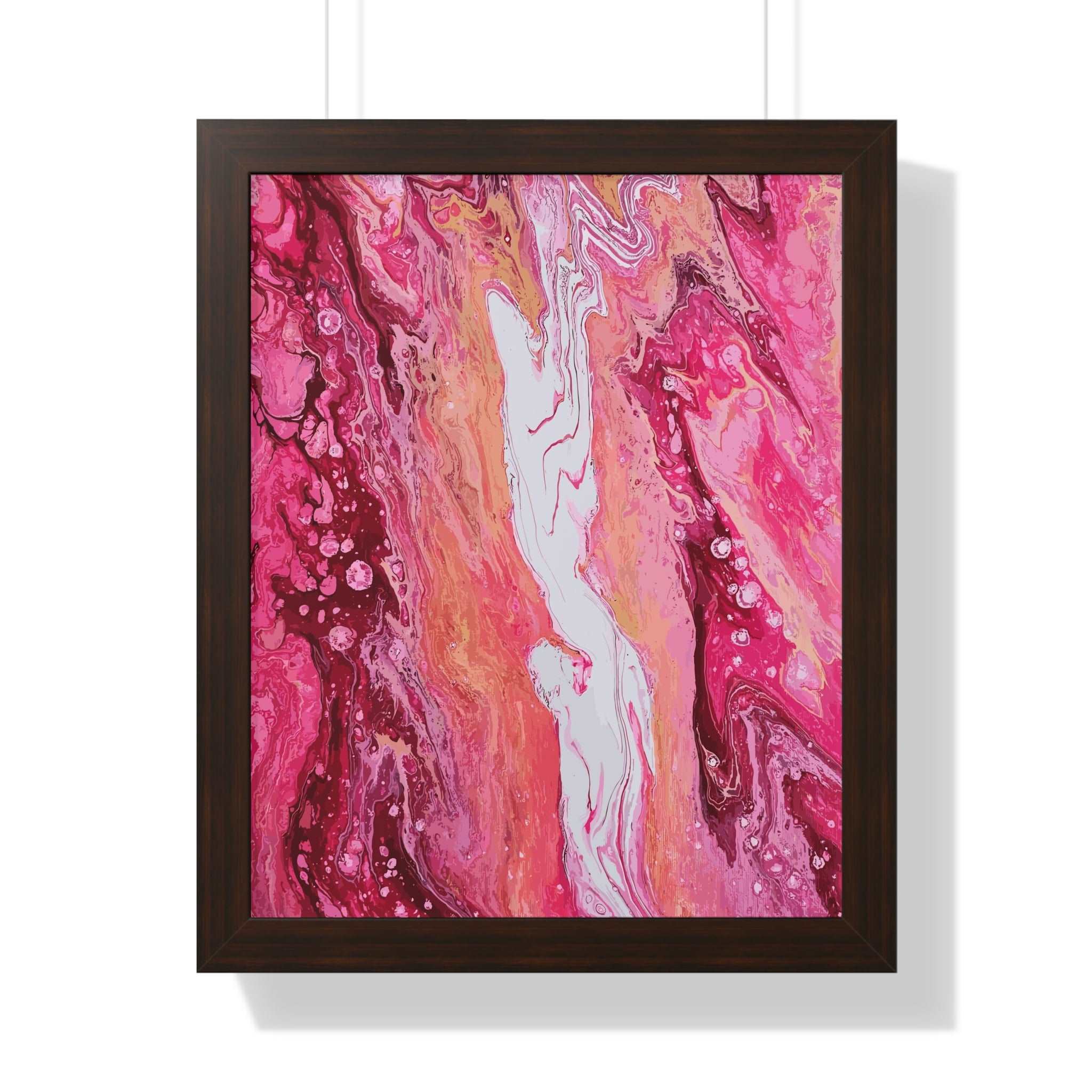 Love Cascading Framed Art Print (Vertical)