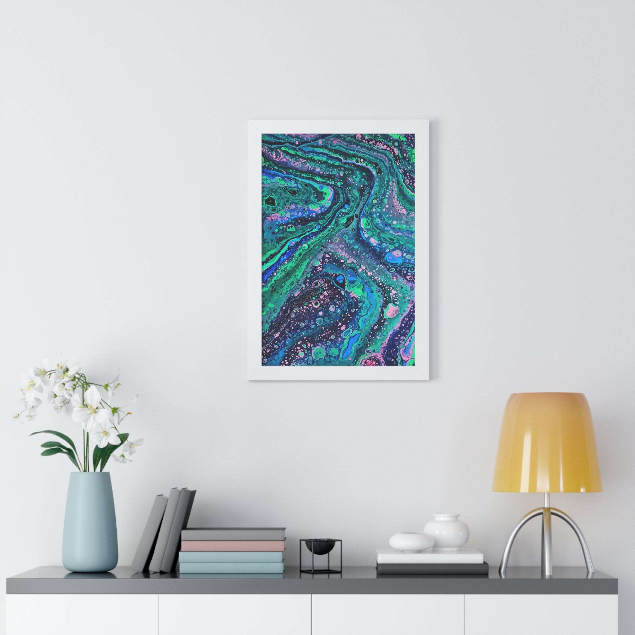 Chemical Confluence Framed Art Print (Vertical) - Brian P Artwork 