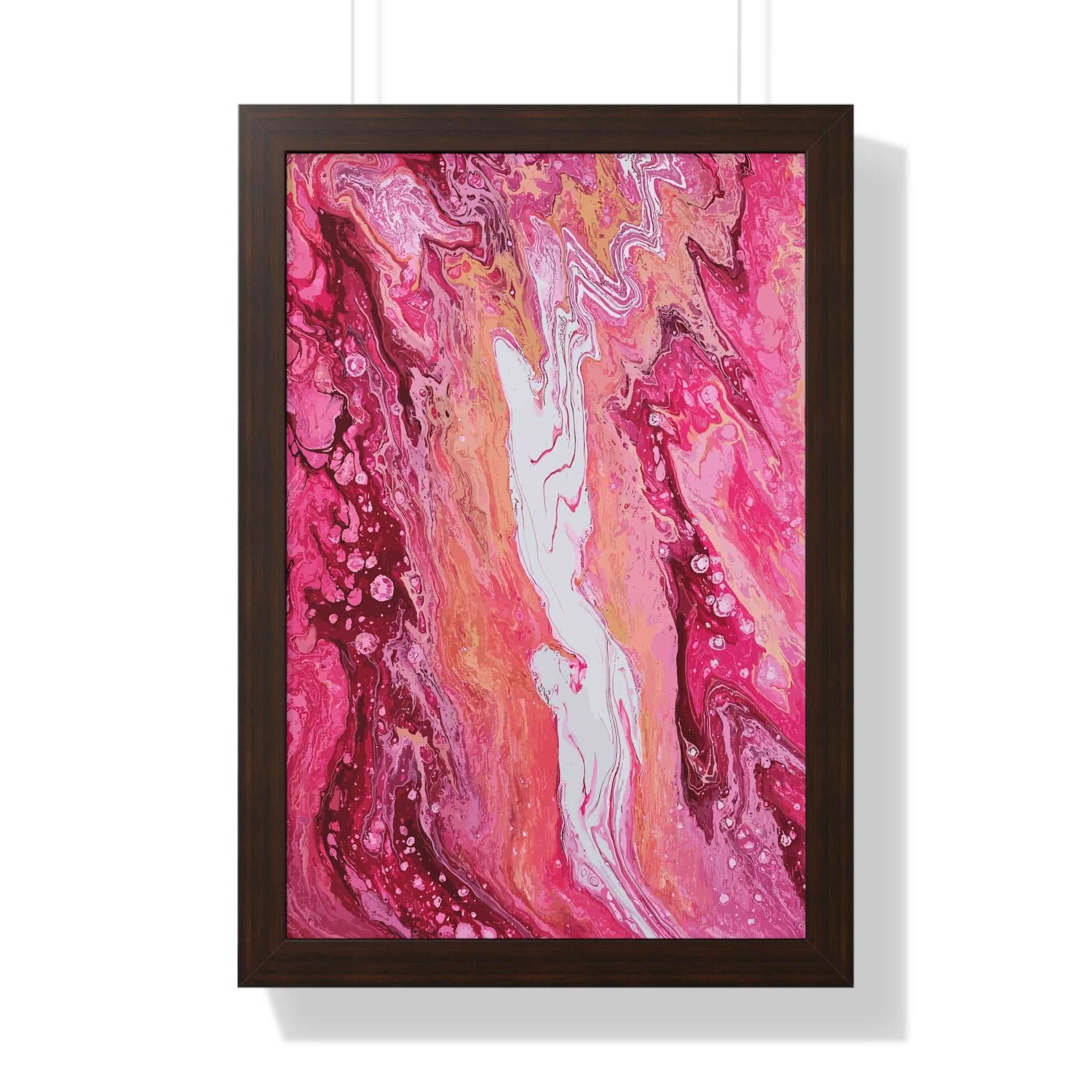 Love Cascading Framed Art Print (Vertical)