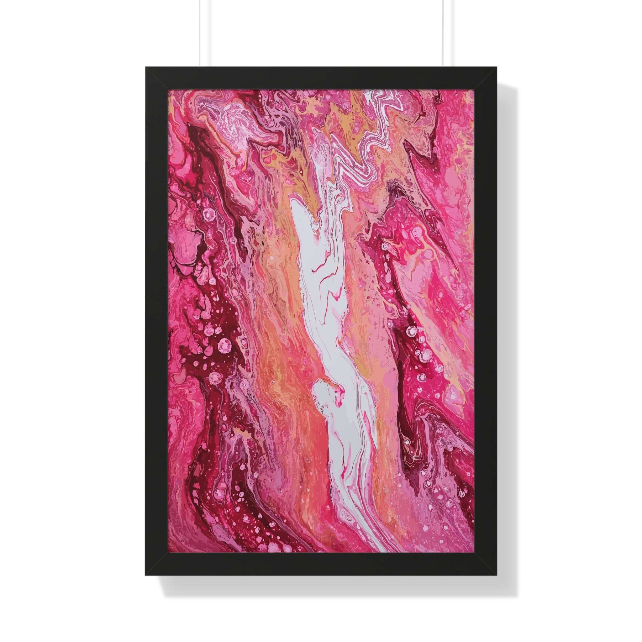 Love Cascading Framed Art Print (Vertical) - Brian P Artwork 