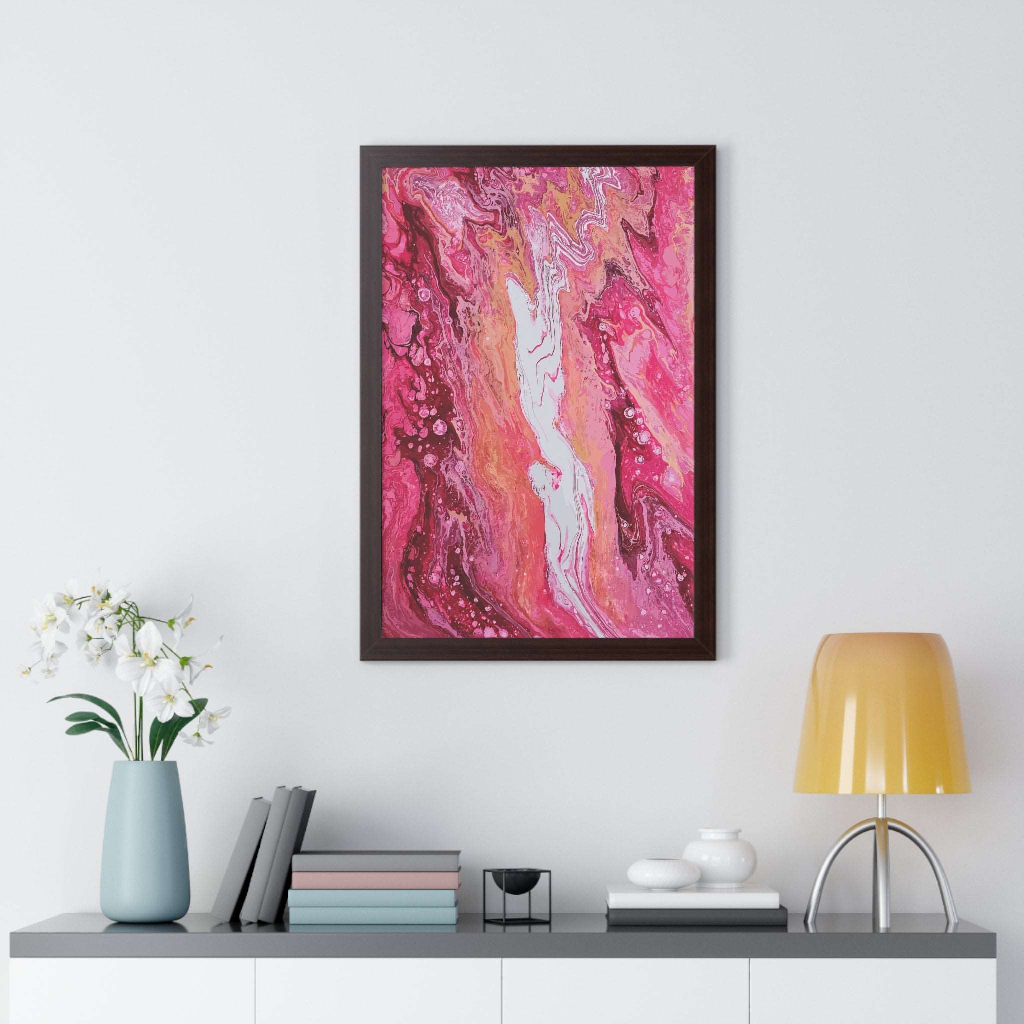 Love Cascading Framed Art Print (Vertical) - Brian P Artwork 