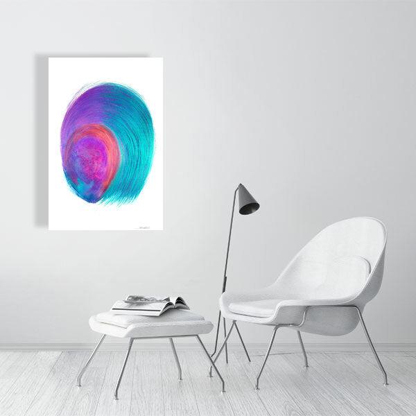 Abstract acrylic painting -  Tides of Serenity | Abstract Vertical Art Print | Premium Wall Art for Living Room & Office