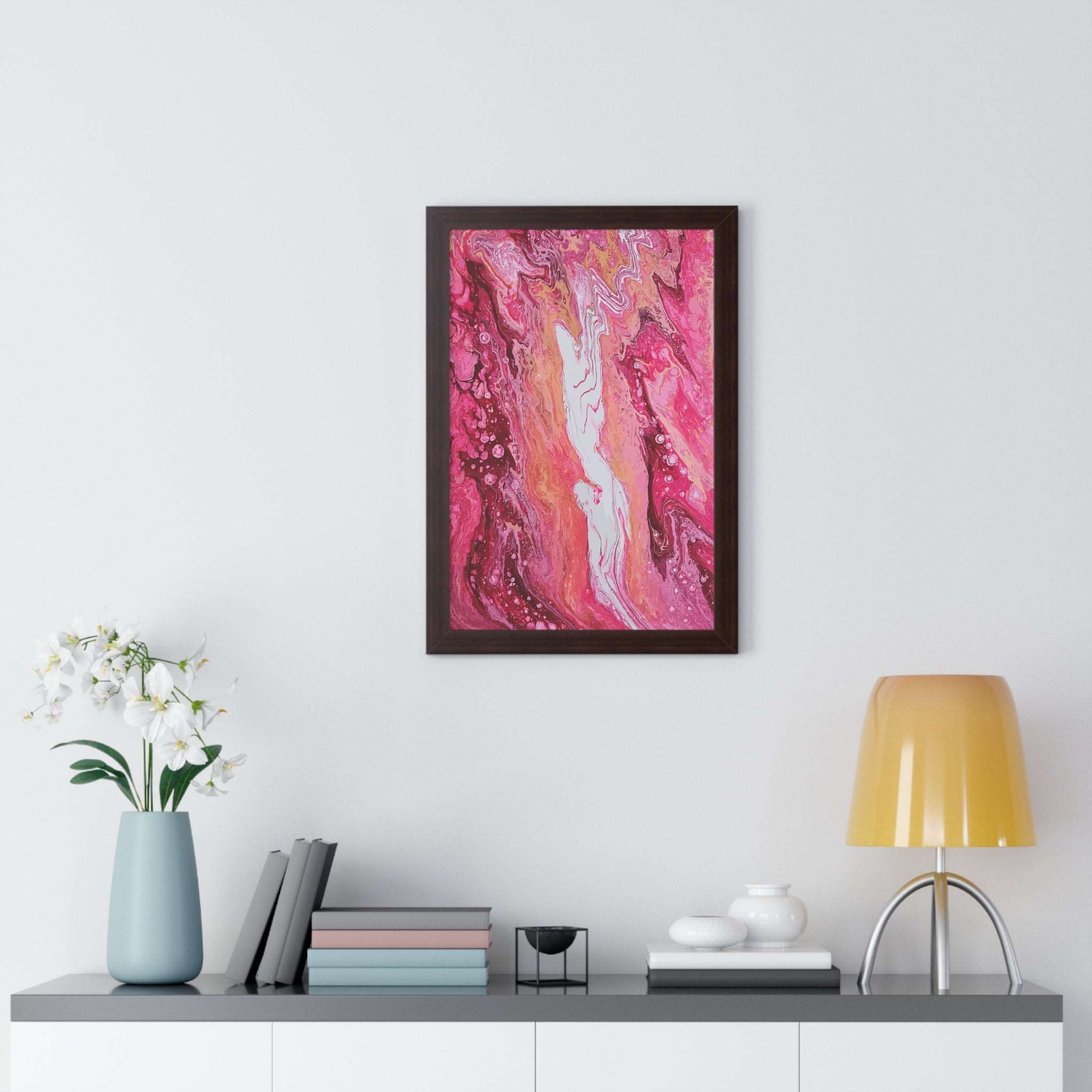 Love Cascading Framed Art Print (Vertical) - Brian P Artwork 