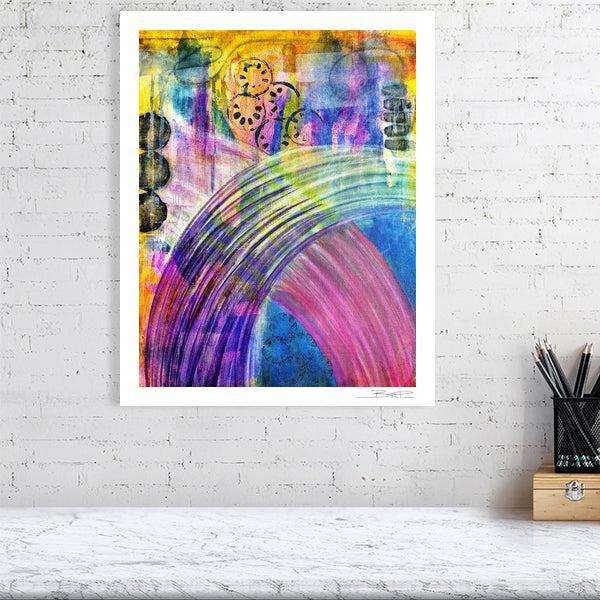 Abstract acrylic painting -  Currents of Thought | Abstract Vertical Art Print | Premium Wall Art for Living Room & Office