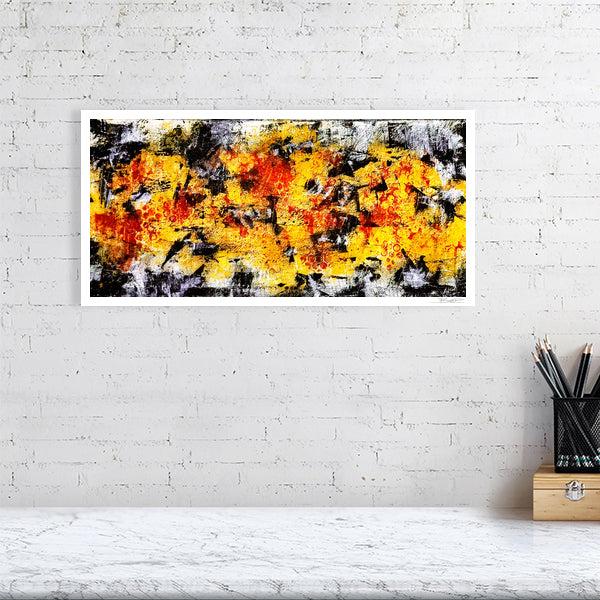 Abstract acrylic painting -  Dot Dot Dot | Abstract Horizontal Art Print | Premium Wall Art for Living Room & Office