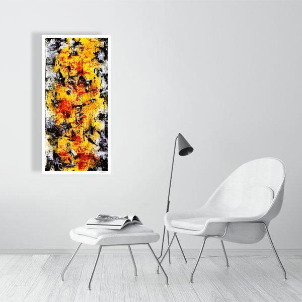 Abstract acrylic painting -  Dot Dot Dot | Abstract Vertical Art Print | Premium Wall Art for Living Room & Office