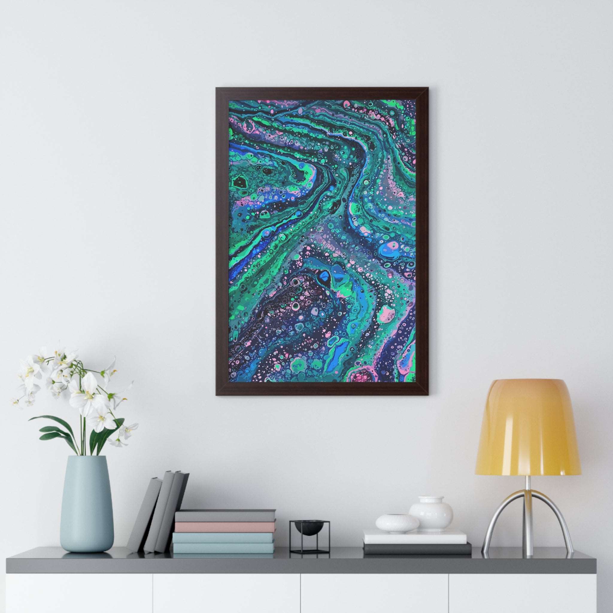 Chemical Confluence Framed Art Print (Vertical) - Brian P Artwork 