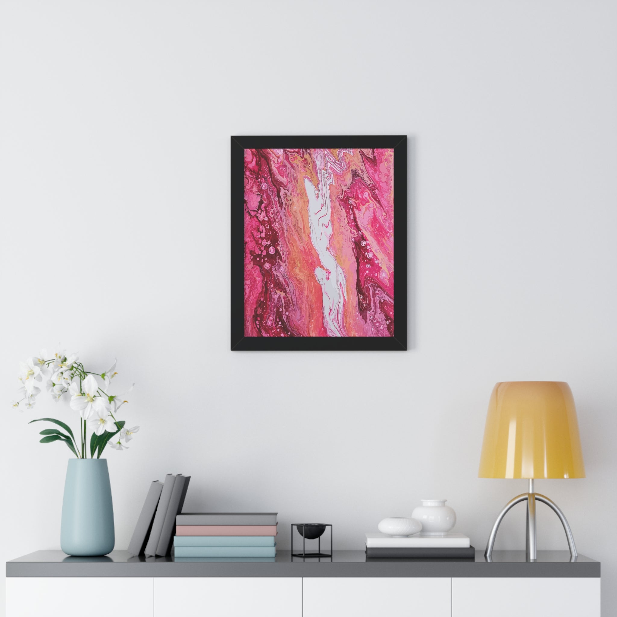 Love Cascading Framed Art Print (Vertical) - Brian P Artwork 