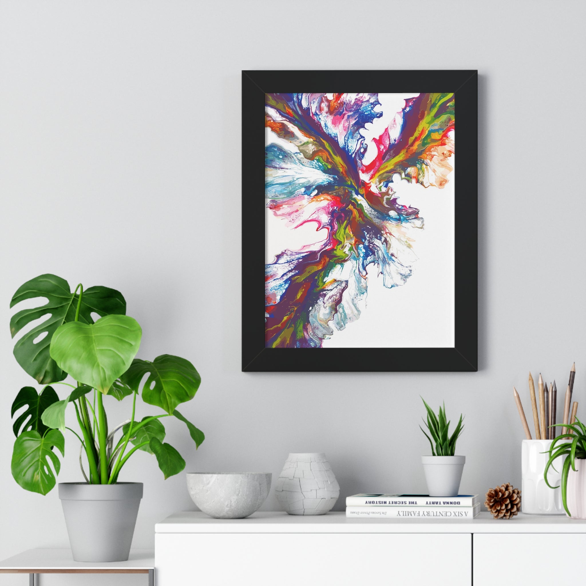 Splash of Iridescence Framed Art Print (Vertical) - Brian P Artwork 