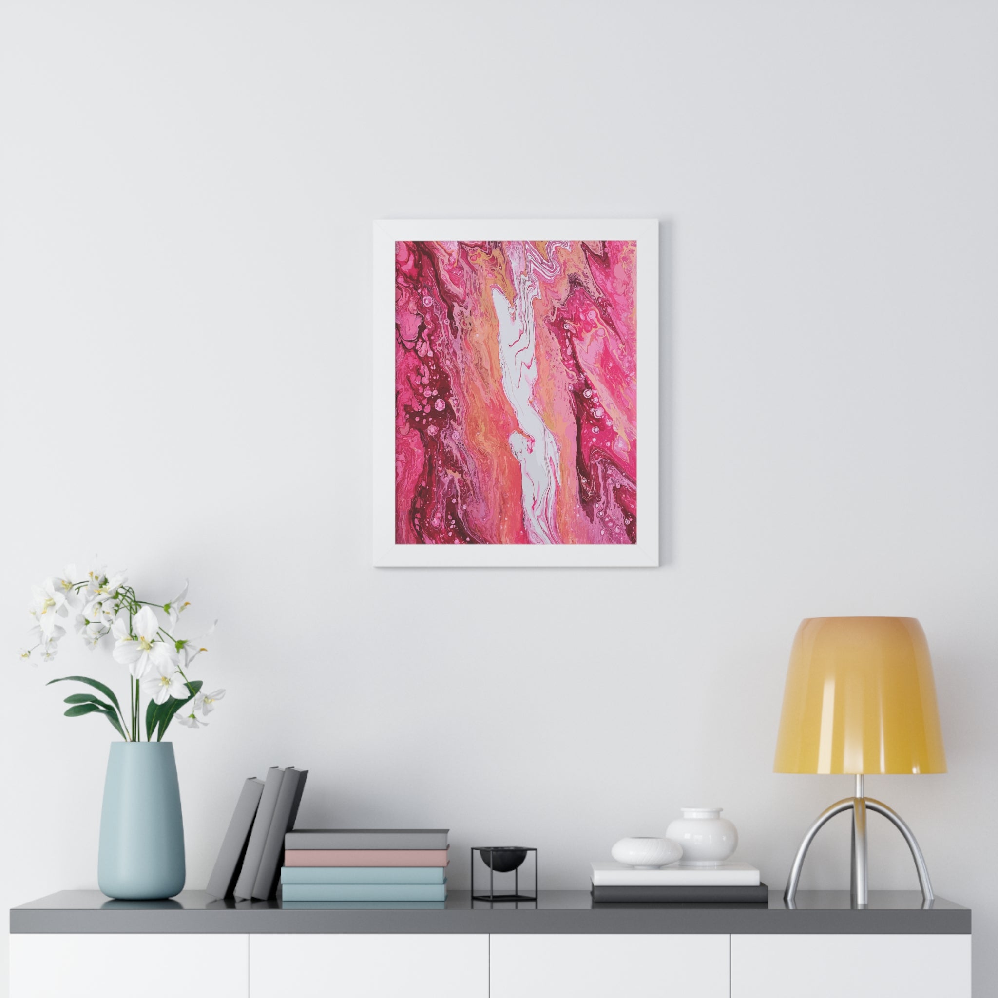 Love Cascading Framed Art Print (Vertical) - Brian P Artwork 