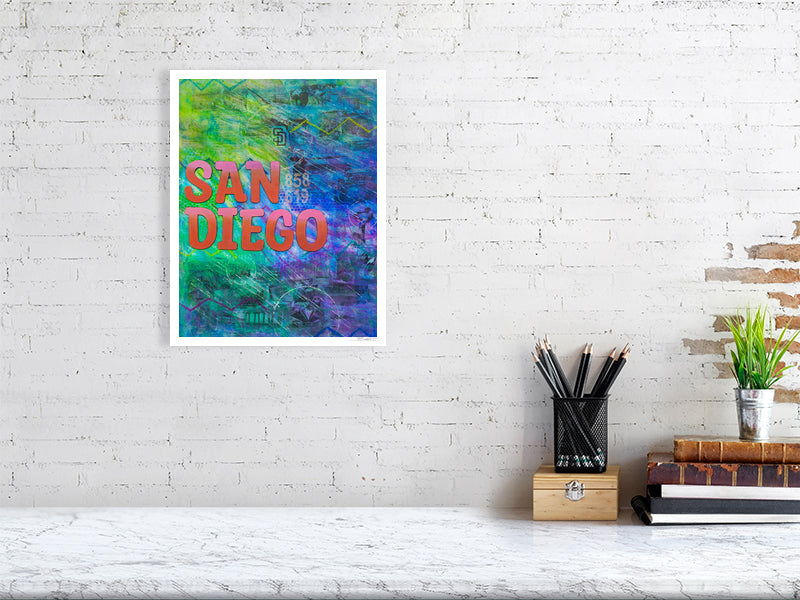 America's Finest City 11x14 inch giclée print size variant, San Diego tribute art print