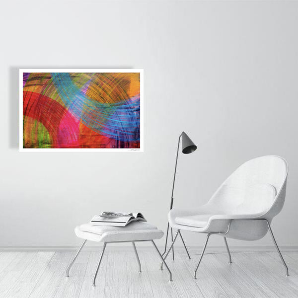 Abstract acrylic painting -  Pulse of Color | Abstract Horizontal Art Print | Premium Wall Art for Living Room & Office