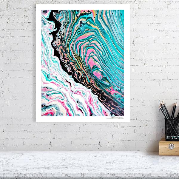 Abstract acrylic painting -  Two Faced | Abstract Vertical Art Print | Premium Wall Art for Living Room & Office