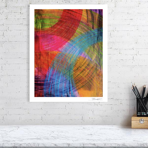 Abstract acrylic painting -  Pulse of Color | Abstract Vertical Art Print | Premium Wall Art for Living Room & Office