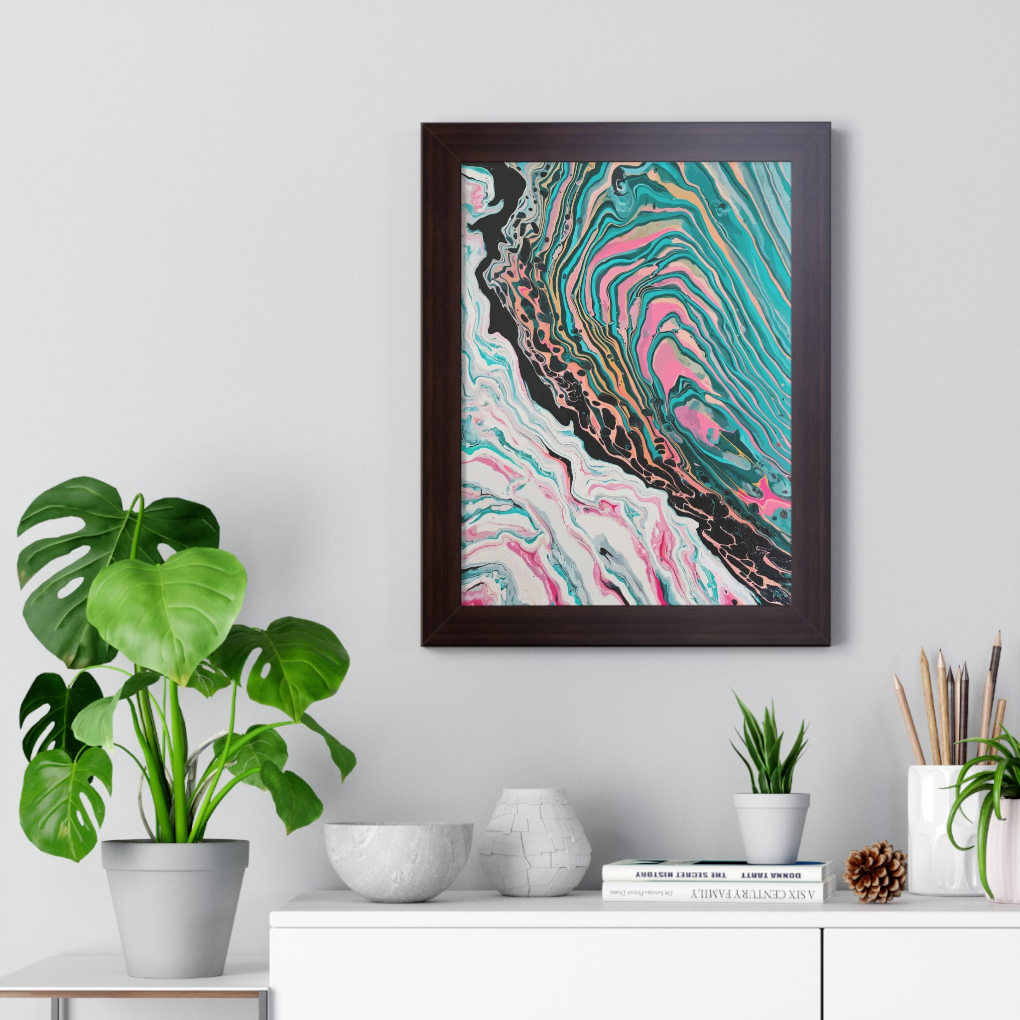 Two-Faced Framed Art Print (Vertical) - Brian P Artwork 