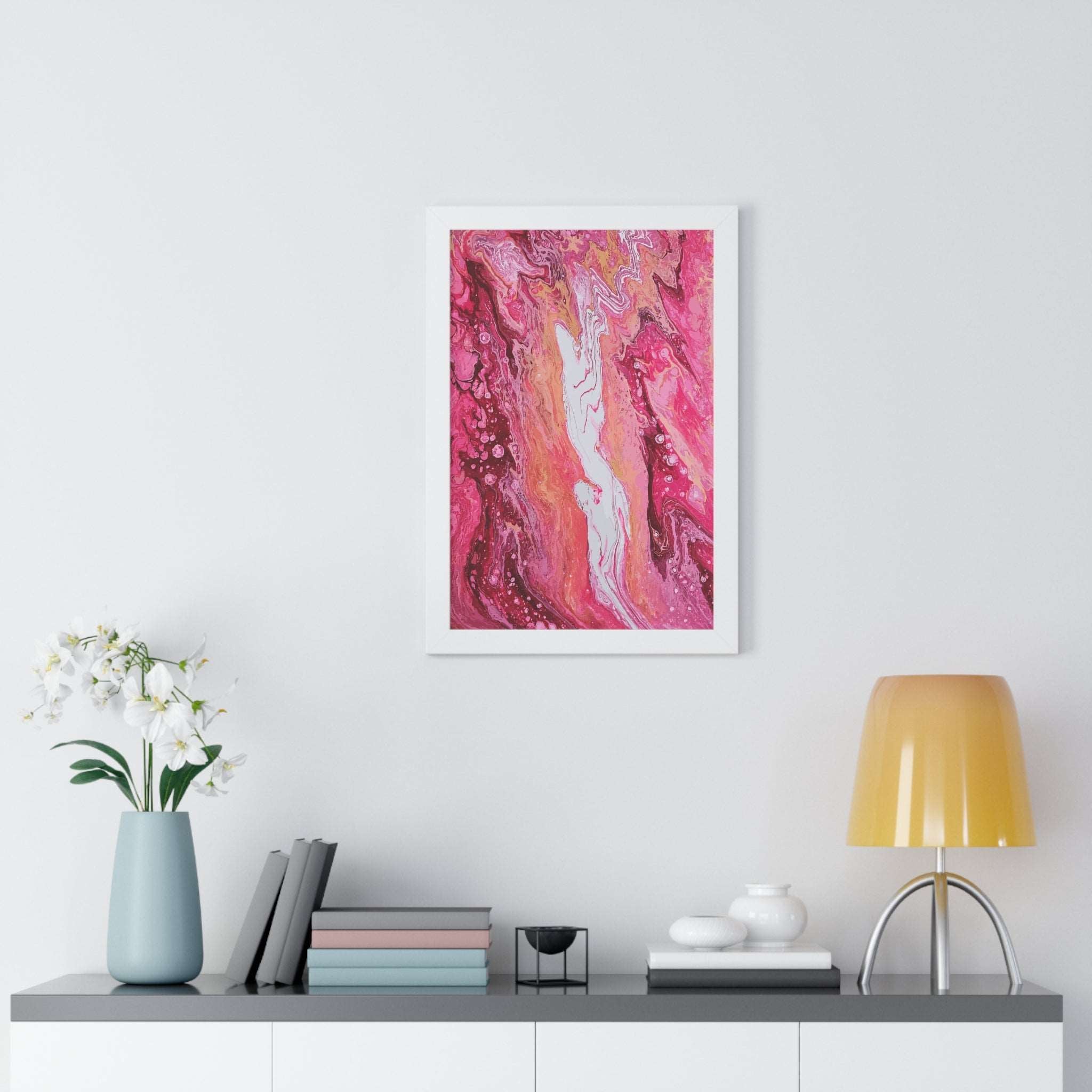 Love Cascading Framed Art Print (Vertical) - Brian P Artwork 