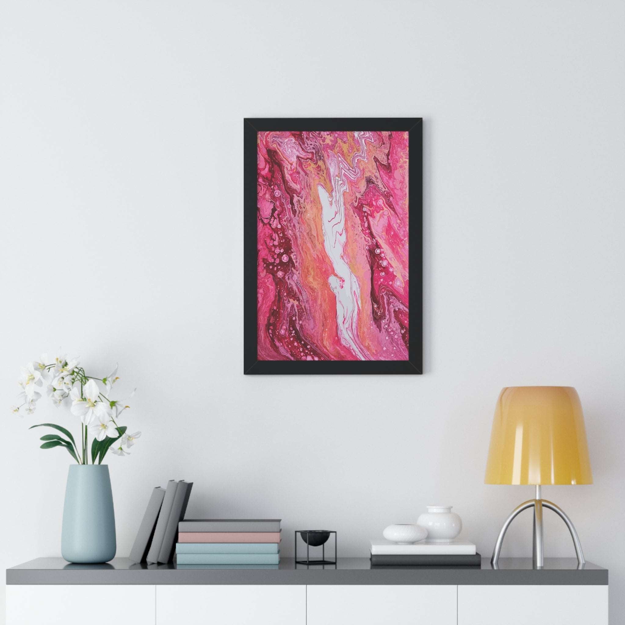 Love Cascading Framed Art Print (Vertical) - Brian P Artwork 