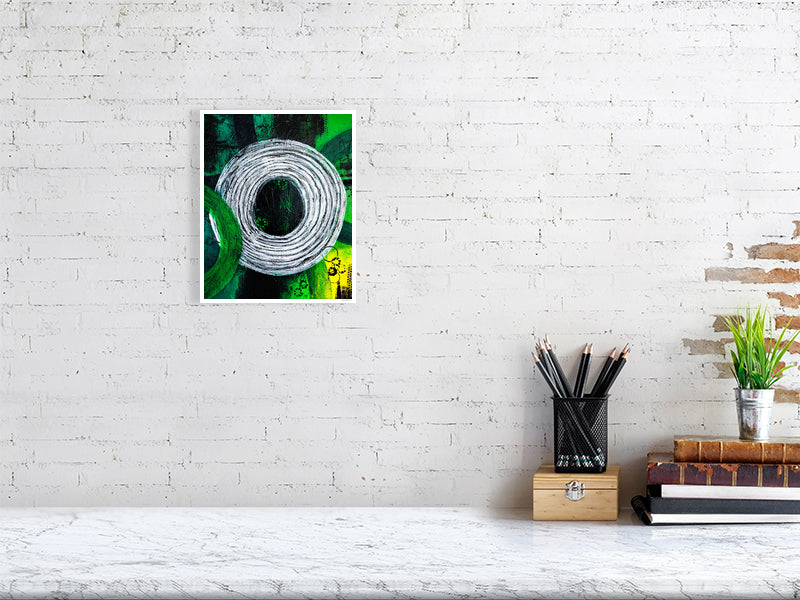 Rings of Distant Echoes 8x10 inch giclée print size variant, compact grunge-inspired art print