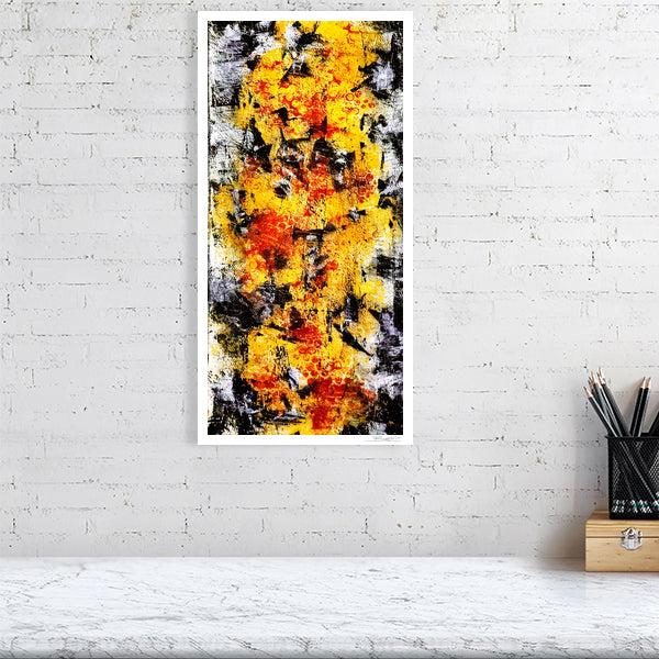 Abstract acrylic painting -  Dot Dot Dot | Abstract Vertical Art Print | Premium Wall Art for Living Room & Office