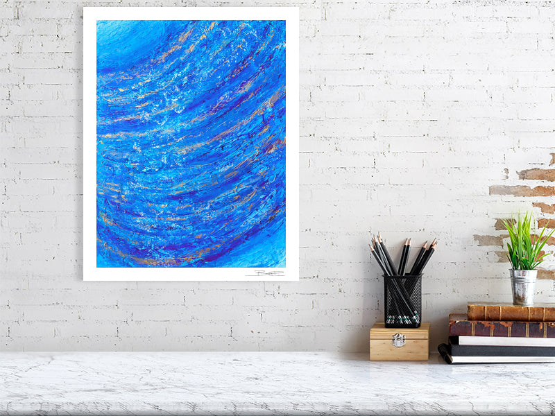 Abstract acrylic painting -  Movement of the Night | Abstract Vertical Art Print | Premium Wall Art for Living Room & Office