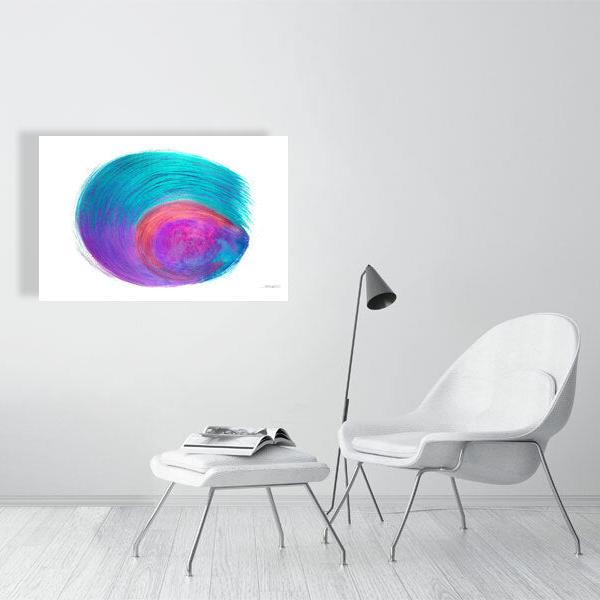 Abstract acrylic painting -  Tides of Serenity | Abstract Horizontal Art Print | Premium Wall Art for Living Room & Office