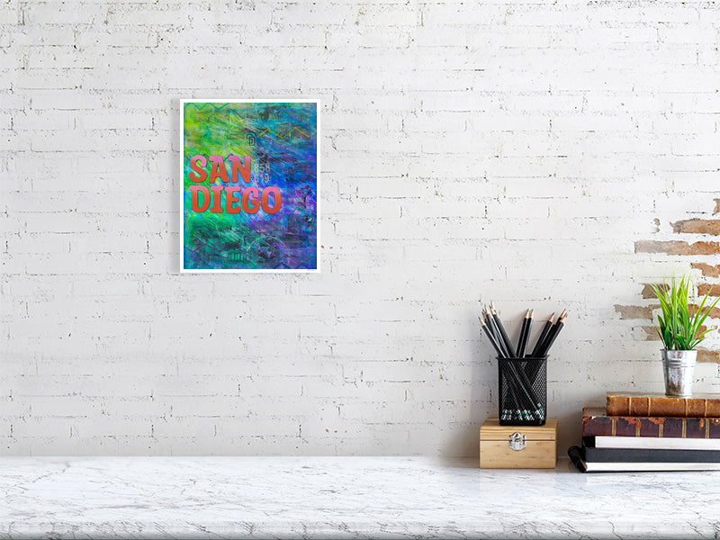 America's Finest City 8x10 inch giclée print size variant, compact San Diego tribute art print