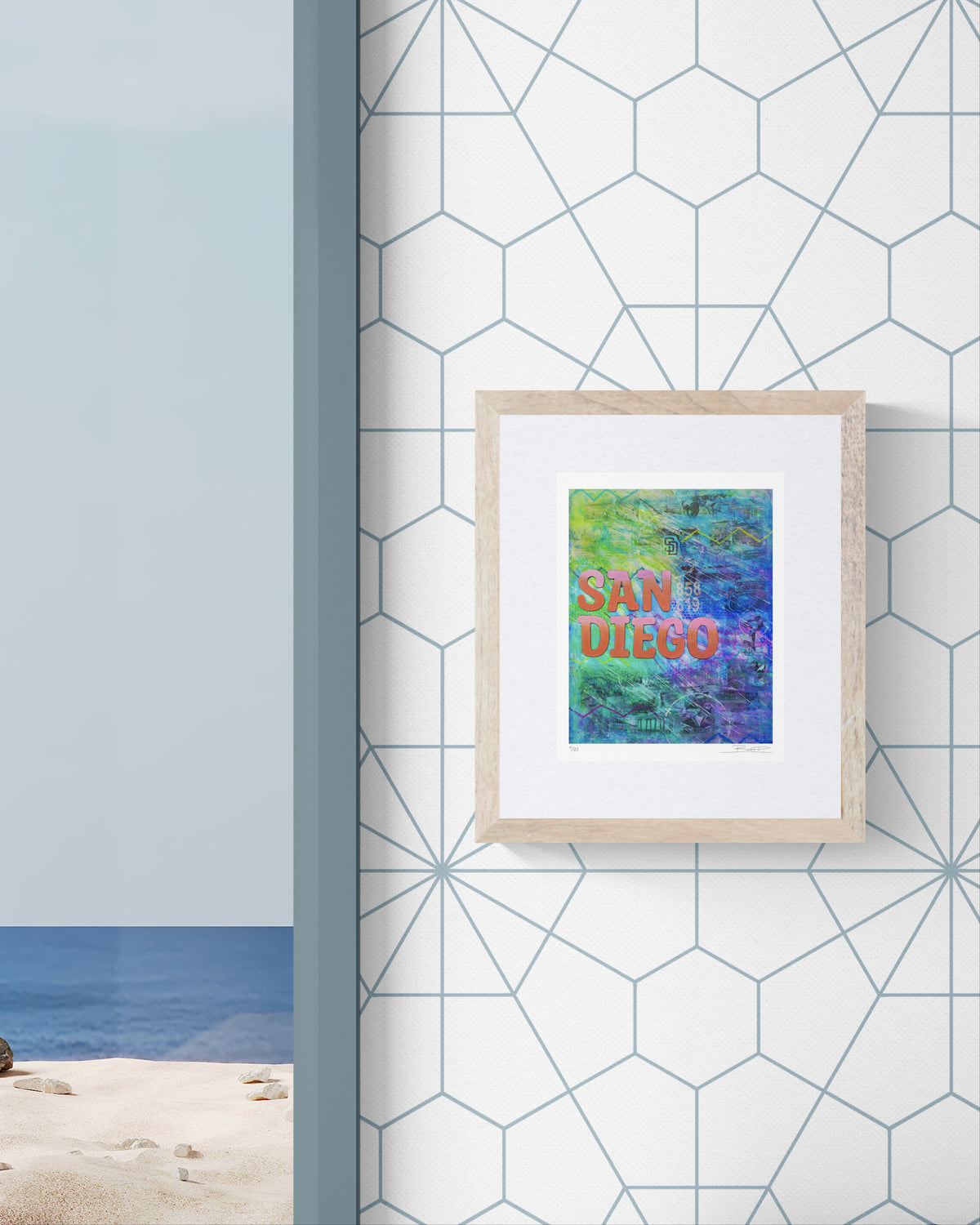 Abstract acrylic painting -  America's Finest City – Limited Edition Giclée Print | San Diego Art | 3 Sizes