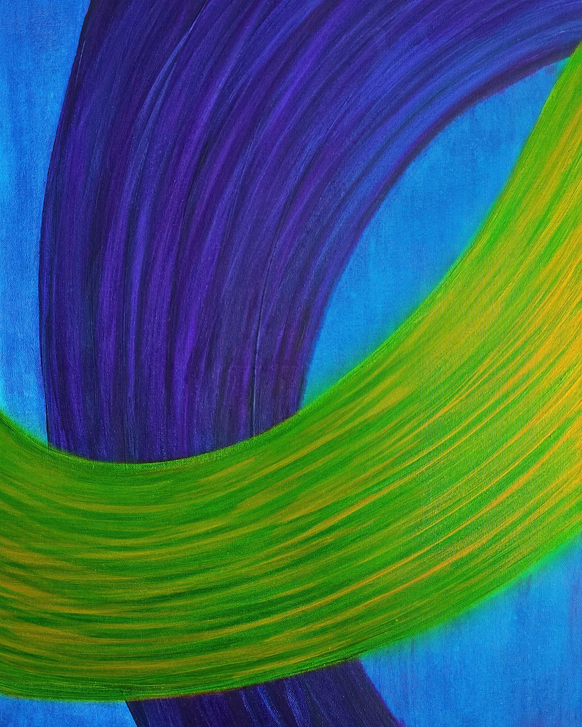 Abstract acrylic painting -  Duet of Ribbons – Limited Edition Giclée Print | 3 Sizes