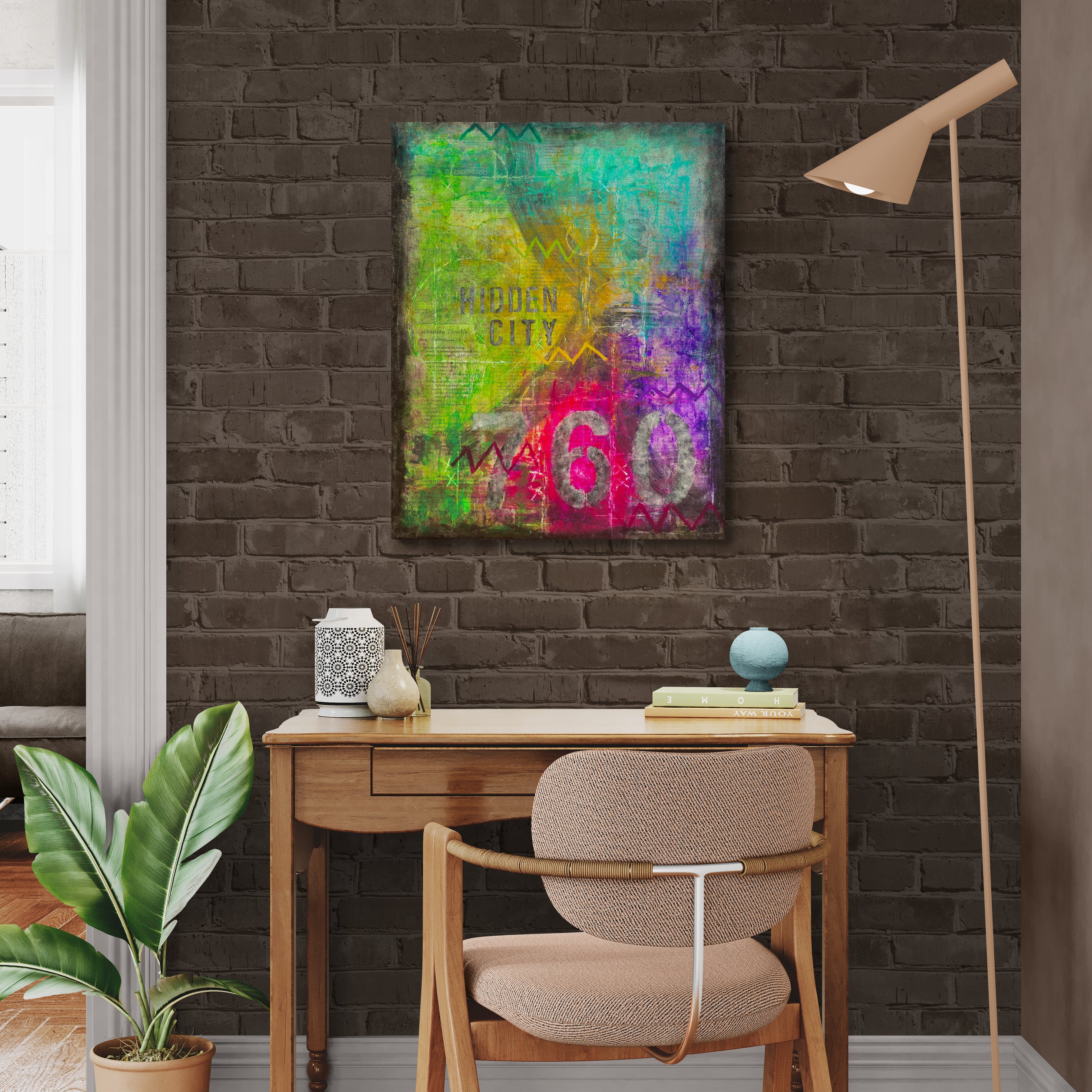 Hidden City – Original Mixed Media Canvas Art