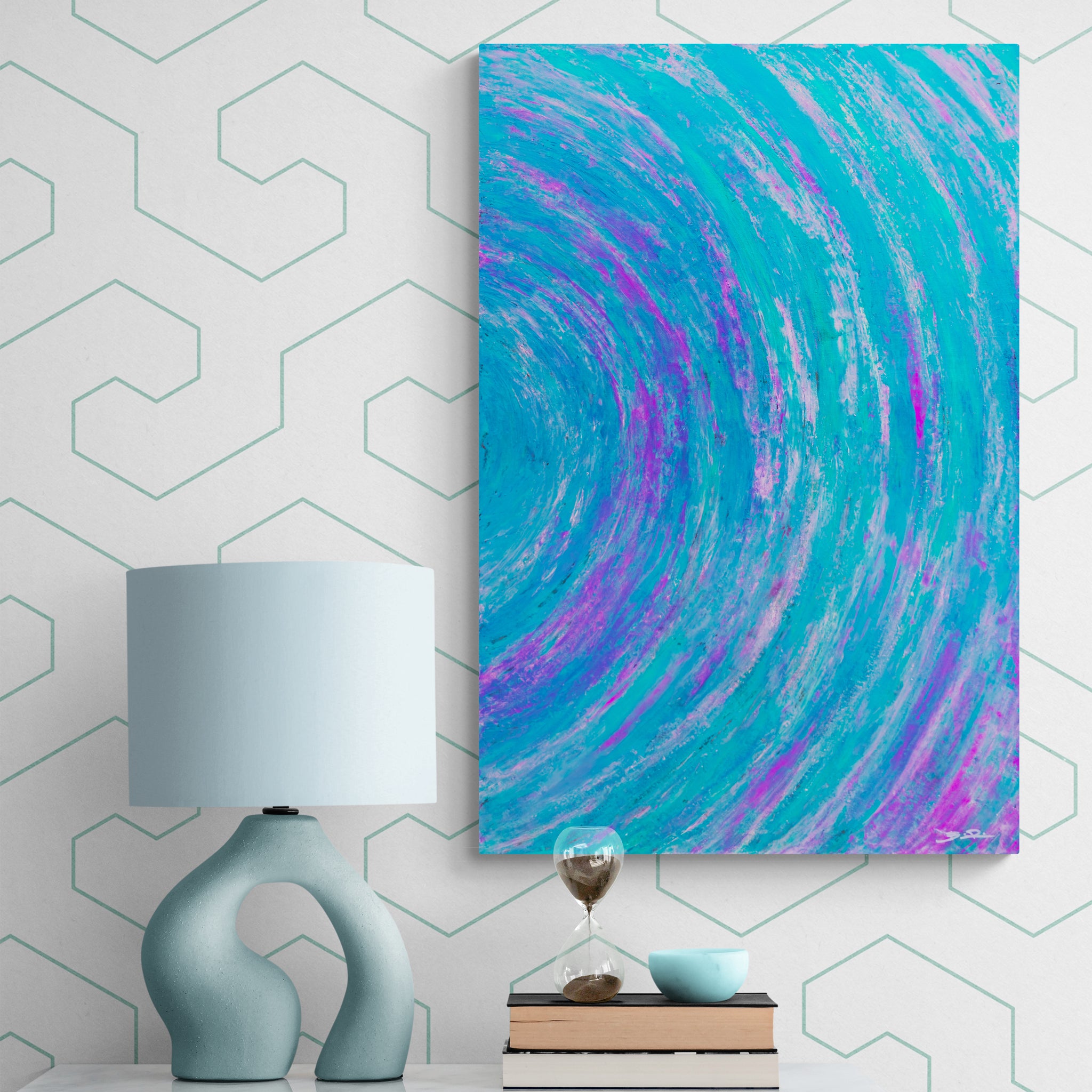 "Spiraling Serenity" - Original Handmade Canvas Painting