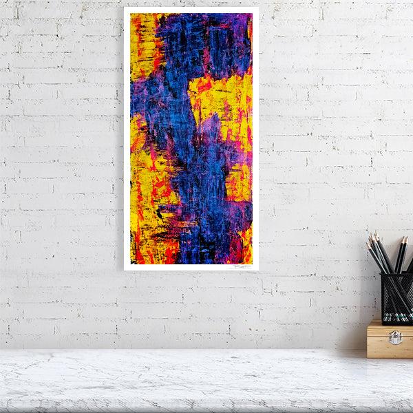 Abstract acrylic painting -  Radiant Reverie | Abstract Vertical Art Print | Premium Wall Art for Living Room & Office