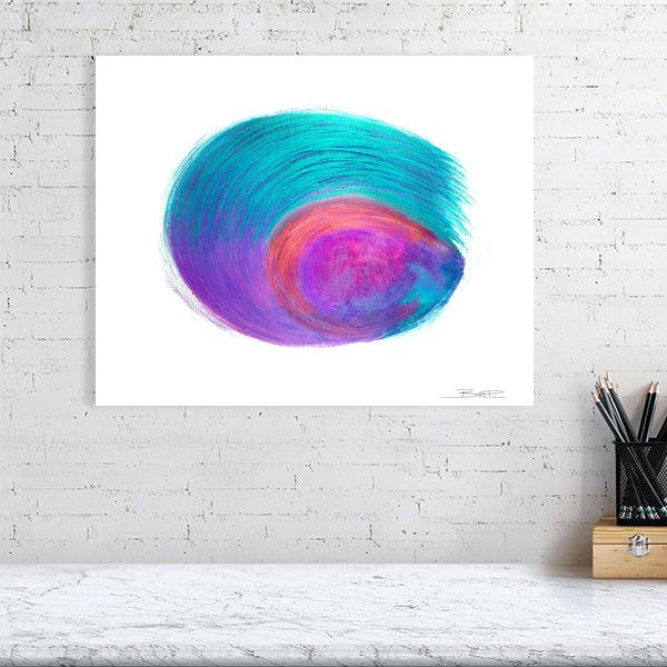 Abstract acrylic painting -  Tides of Serenity | Abstract Horizontal Art Print | Premium Wall Art for Living Room & Office