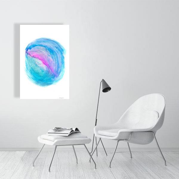 Abstract acrylic painting -  Tides of Infinity | Abstract Vertical Art Print | Premium Wall Art for Living Room & Office