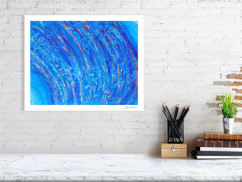 Abstract acrylic painting -  Movement of the Night | Abstract Horizontal Art Print | Premium Wall Art for Living Room & Office