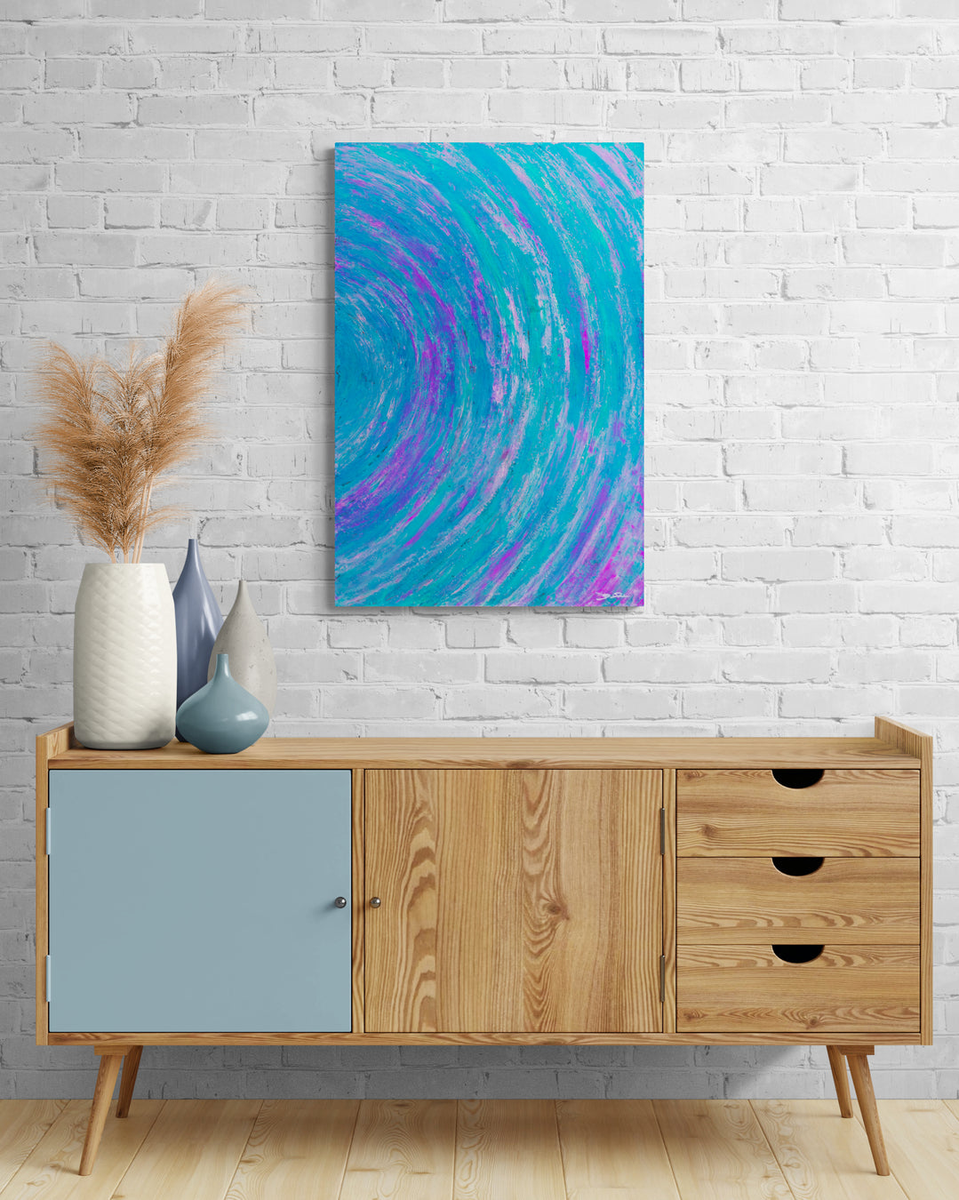 Spiraling Serenity – Original Acrylic Canvas Painting | Abstract Art